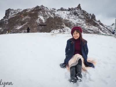 Menikmati musim dingin di Usuzan crater